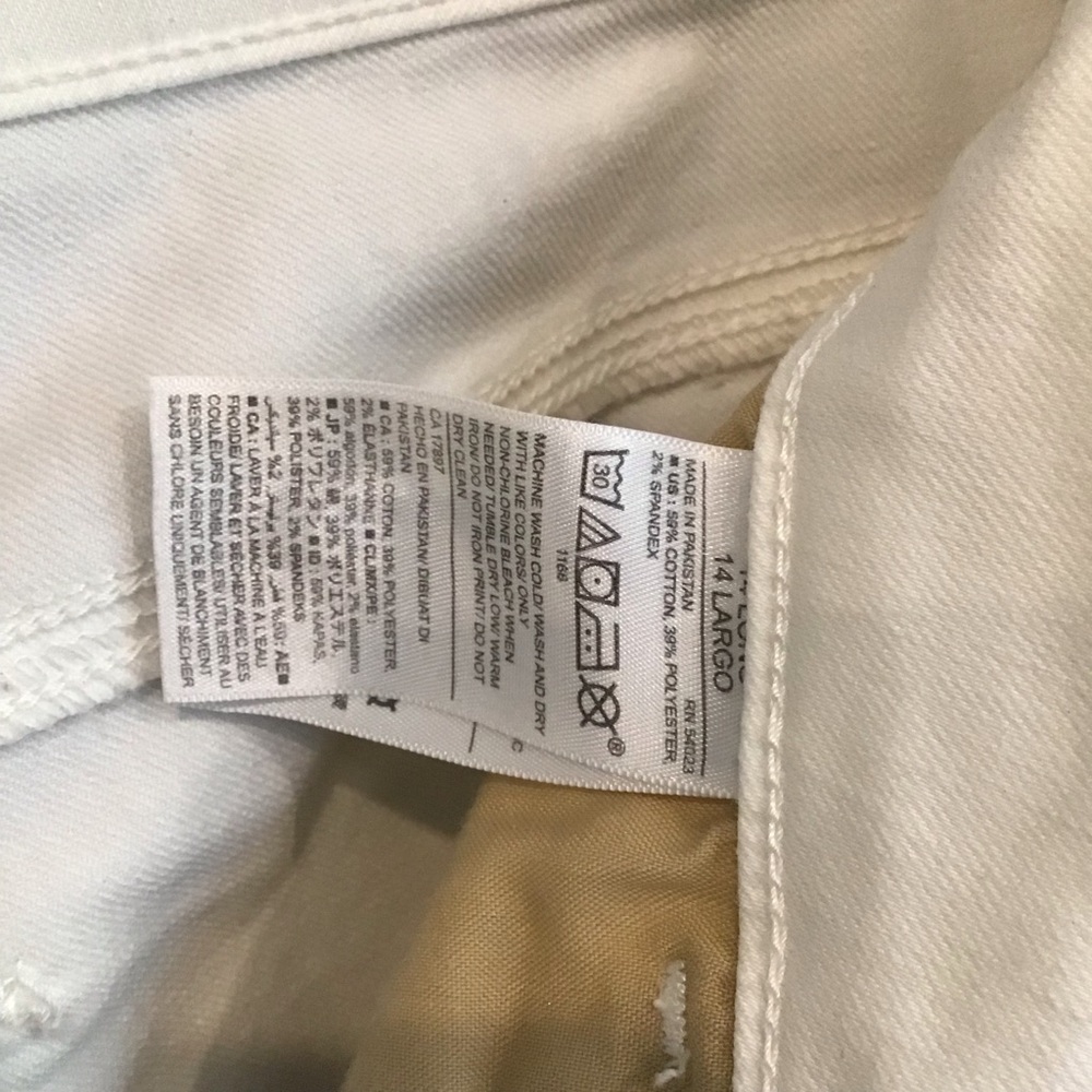 Old Navy White Rockstar Jeans Size 14 Long - Picture 4 of 9